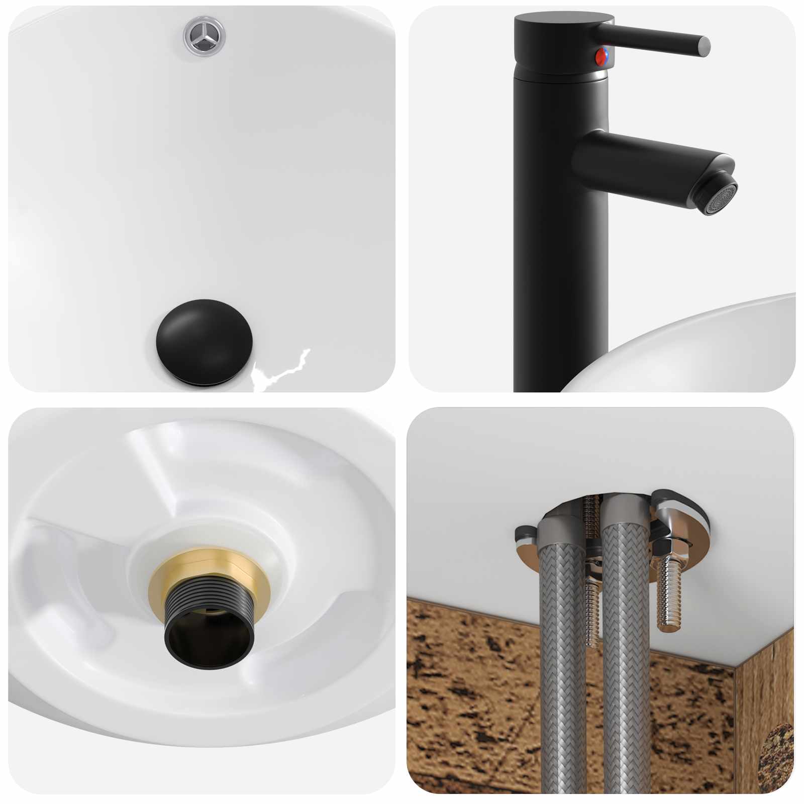 Mobile lavabo da parete Legno antico 49 x 44,5 x 66,5 cm | homemem39