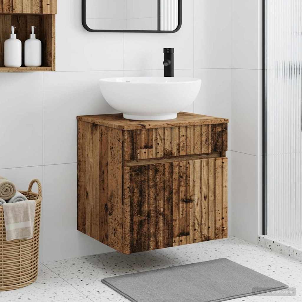 Mobile lavabo da parete Legno antico 49 x 44,5 x 66,5 cm | homemem39