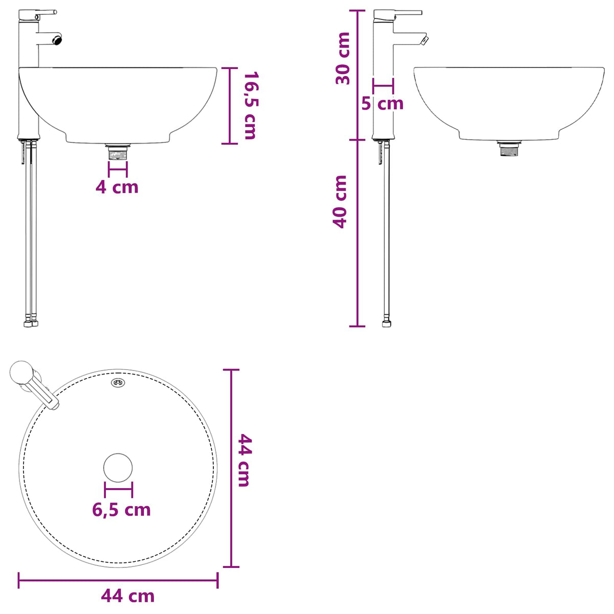 Mobile lavabo da parete Rovere Artigianale 49 x 44,5 x 66,5 cm | homemem39