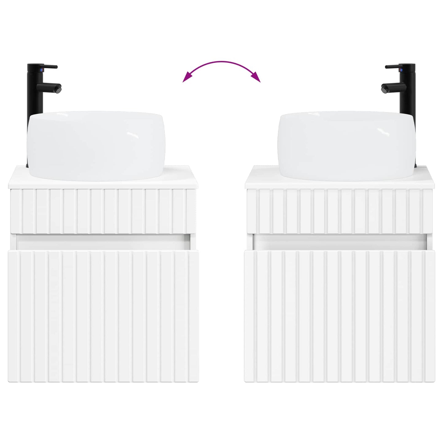 Mobile lavabo da parete Bianco 49 x 44,5 x 66 cm | homemem39