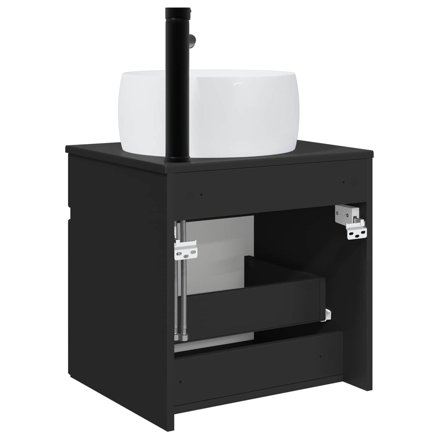 Mobile lavabo da parete Nero 49 x 44,5 x 66 cm | homemem39