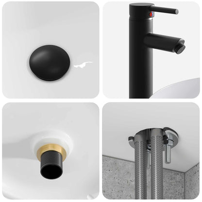 Mobile lavabo da parete Grigio Cemento 49 x 44,5 x 66 cm | homemem39