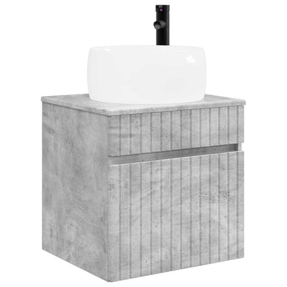 Mobile lavabo da parete Grigio Cemento 49 x 44,5 x 66 cm | homemem39