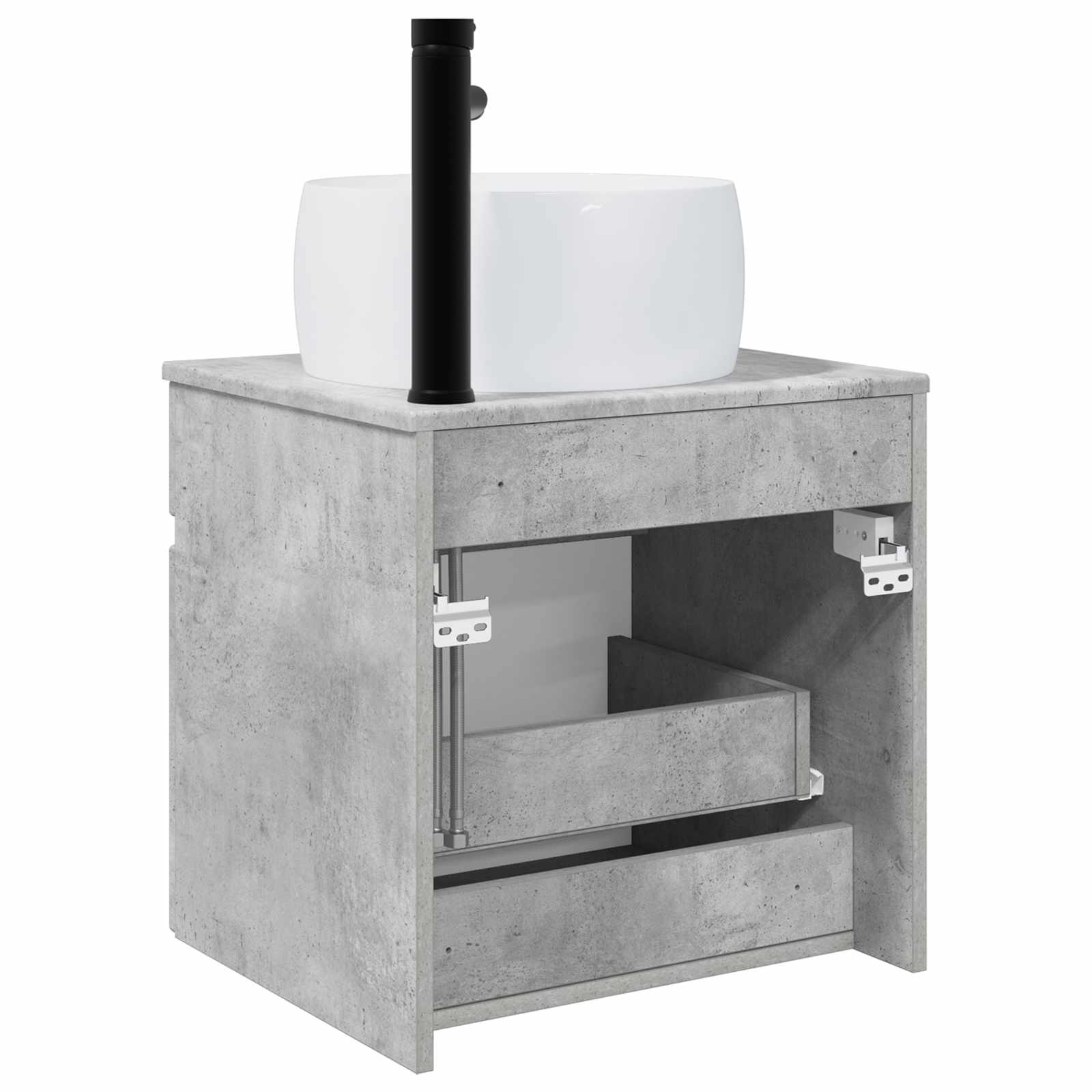 Mobile lavabo da parete Grigio Cemento 49 x 44,5 x 66 cm | homemem39