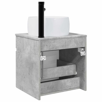 Mobile lavabo da parete Grigio Cemento 49 x 44,5 x 66 cm | homemem39