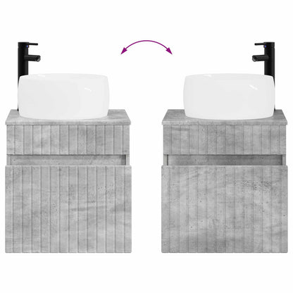 Mobile lavabo da parete Grigio Cemento 49 x 44,5 x 66 cm | homemem39