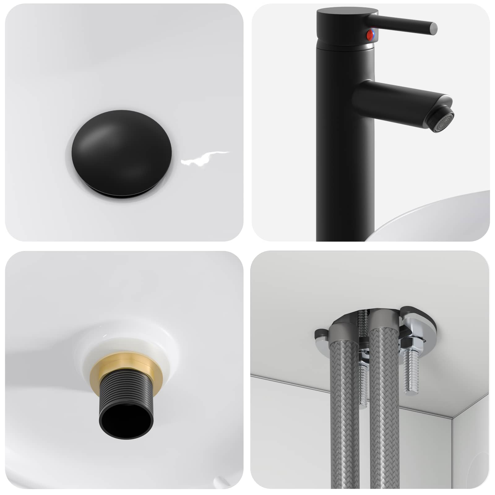 Mobile lavabo da parete Bianco Lucido 49 x 44,5 x 66 cm | homemem39