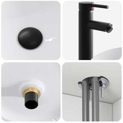 Mobile lavabo da parete Bianco Lucido 49 x 44,5 x 66 cm | homemem39