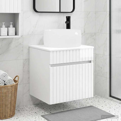 Mobile lavabo da parete Bianco Lucido 49 x 44,5 x 66 cm | homemem39