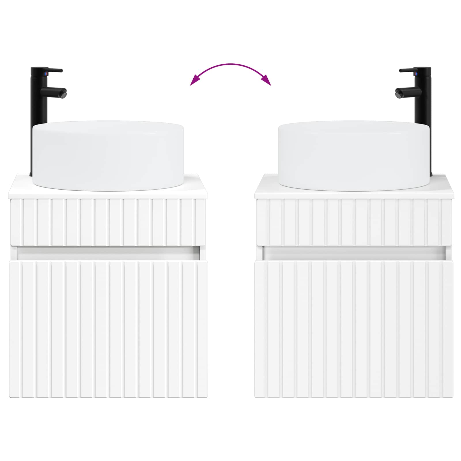 Mobile lavabo da parete Bianco 49 x 44,5 x 65,5 cm | homemem39