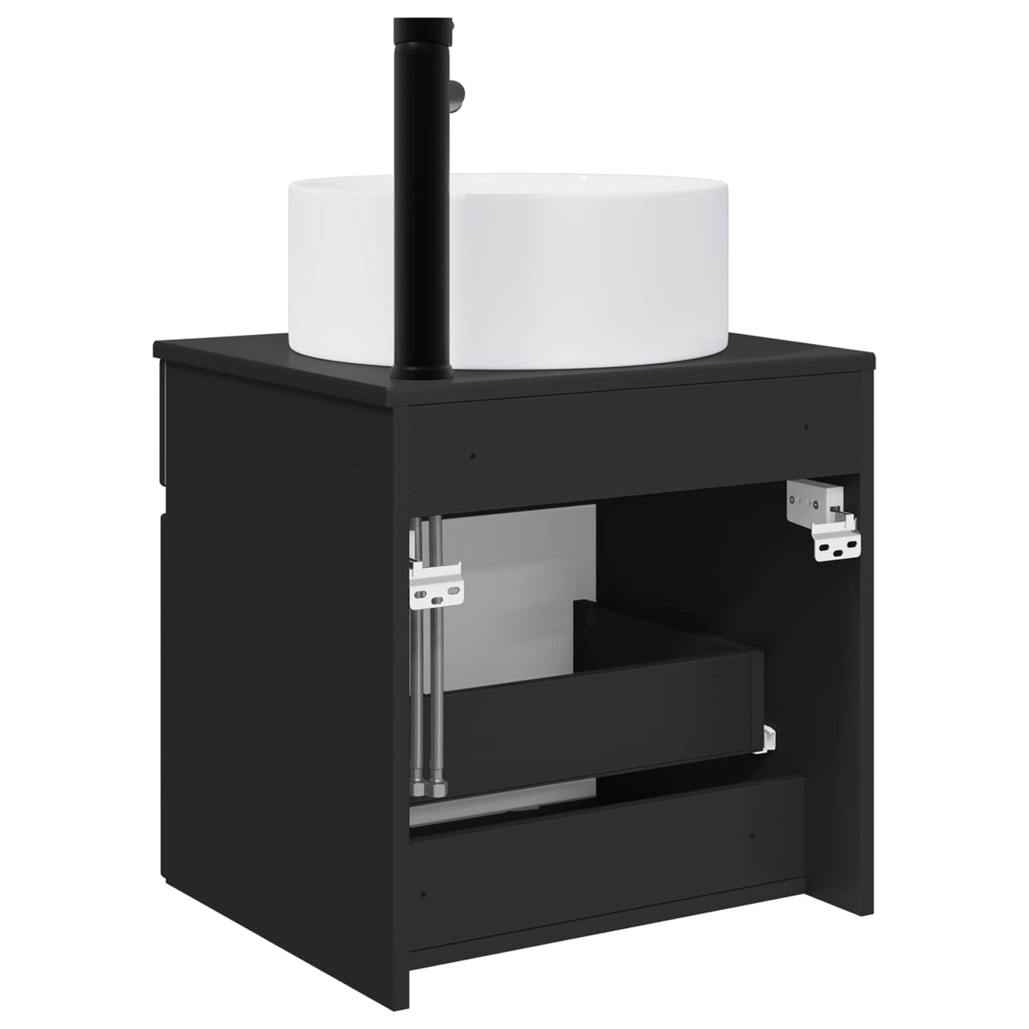 Mobile lavabo da parete Nero 49 x 44,5 x 65,5 cm | homemem39