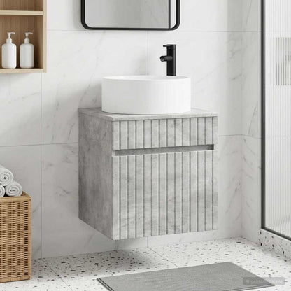 Mobile lavabo da parete Grigio Cemento 49 x 44,5 x 65,5 cm | homemem39