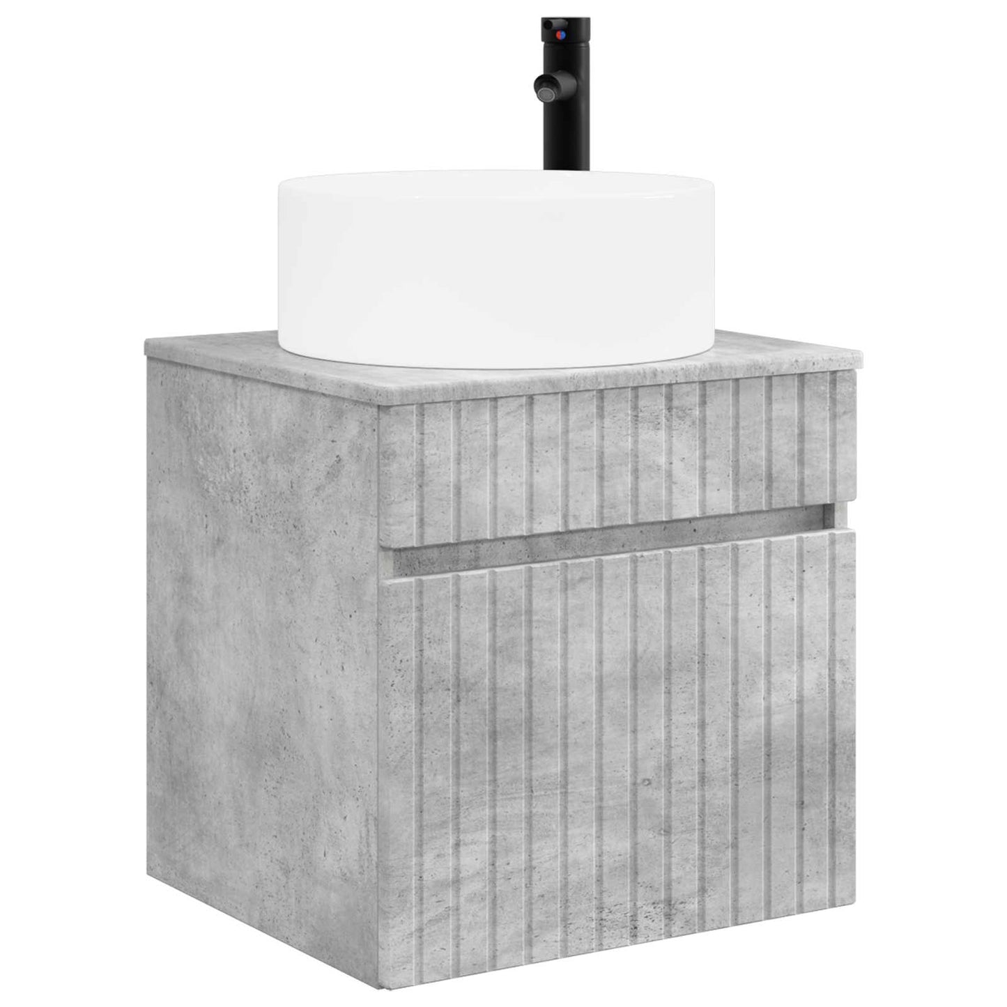 Mobile lavabo da parete Grigio Cemento 49 x 44,5 x 65,5 cm | homemem39