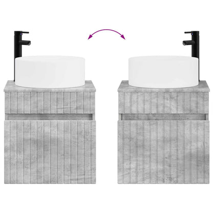 Mobile lavabo da parete Grigio Cemento 49 x 44,5 x 65,5 cm | homemem39
