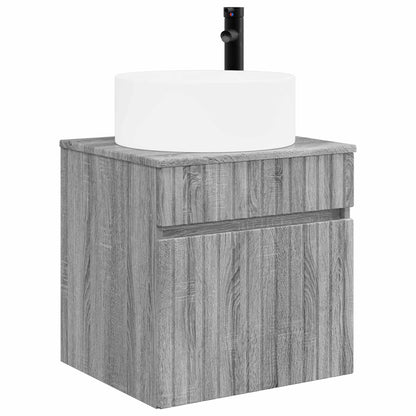 Mobile lavabo da parete Sonoma grigio 49 x 44,5 x 65,5 cm