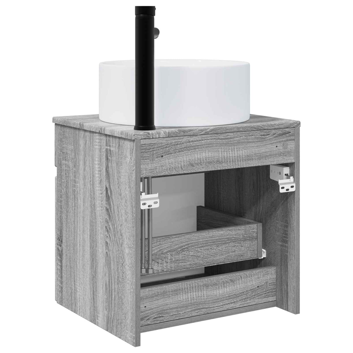 Mobile lavabo da parete Sonoma grigio 49 x 44,5 x 65,5 cm | homemem39
