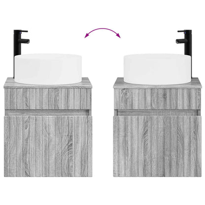 Mobile lavabo da parete Sonoma grigio 49 x 44,5 x 65,5 cm | homemem39