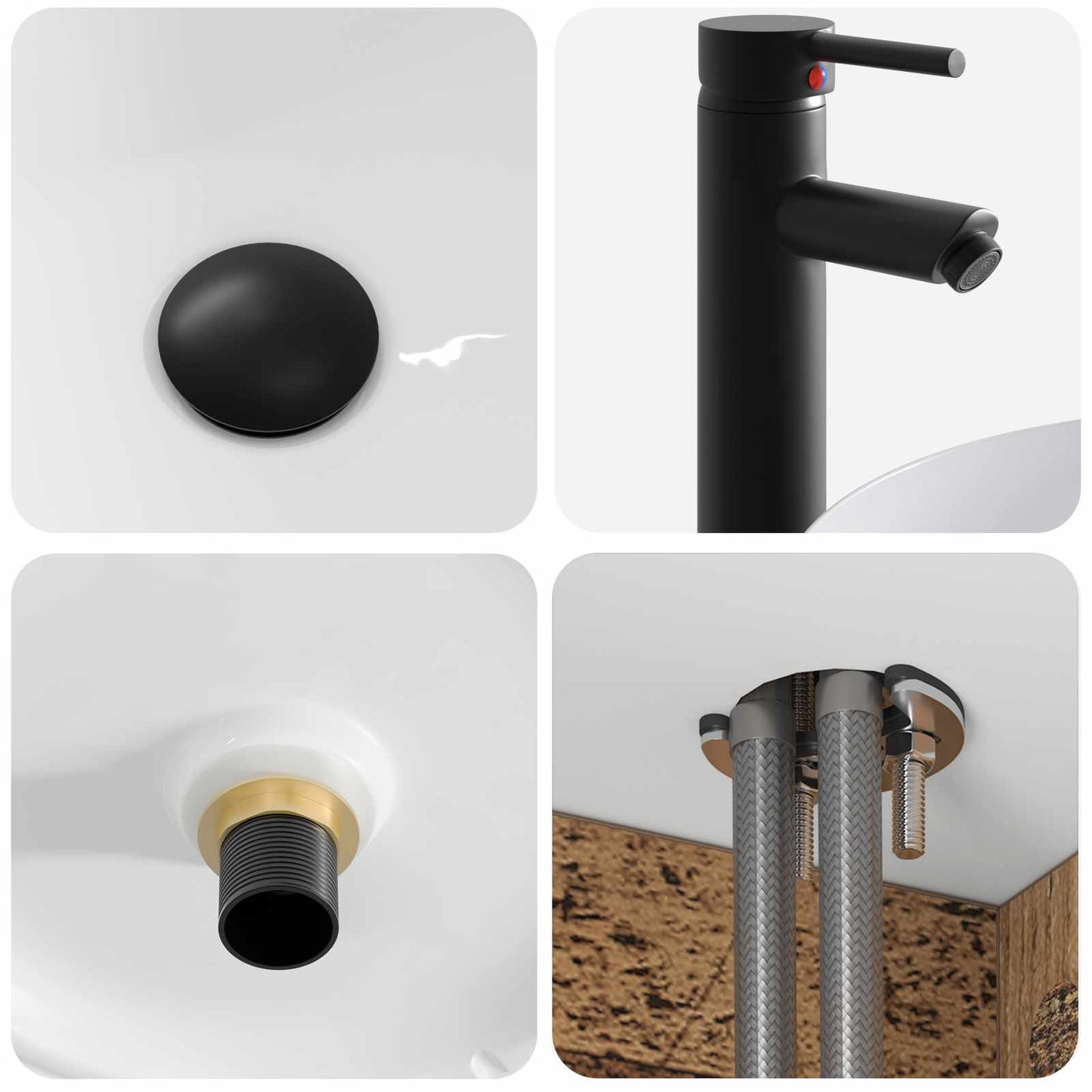 Mobile lavabo da parete Legno antico 49 x 44,5 x 65,5 cm | homemem39