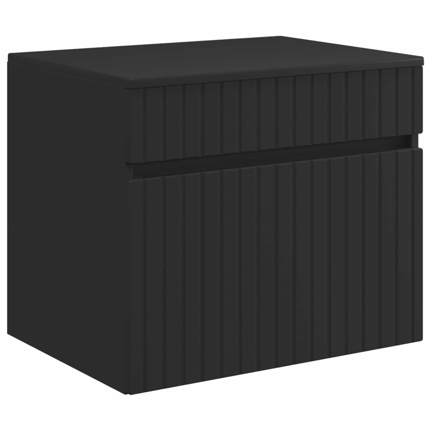 Mobiletto da Bagno a Muro Nero 59 x 44,5 x 50 cm