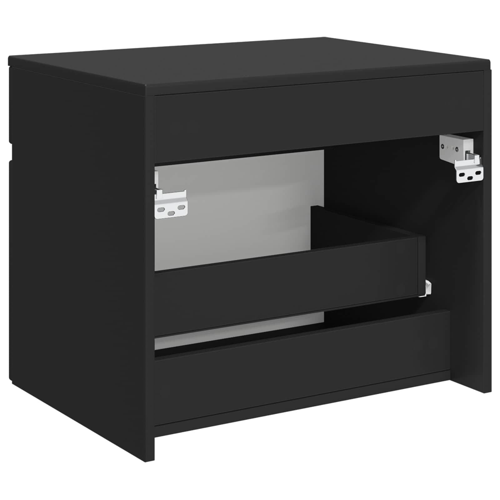Mobiletto da Bagno a Muro Nero 59 x 44,5 x 50 cm | homemem39