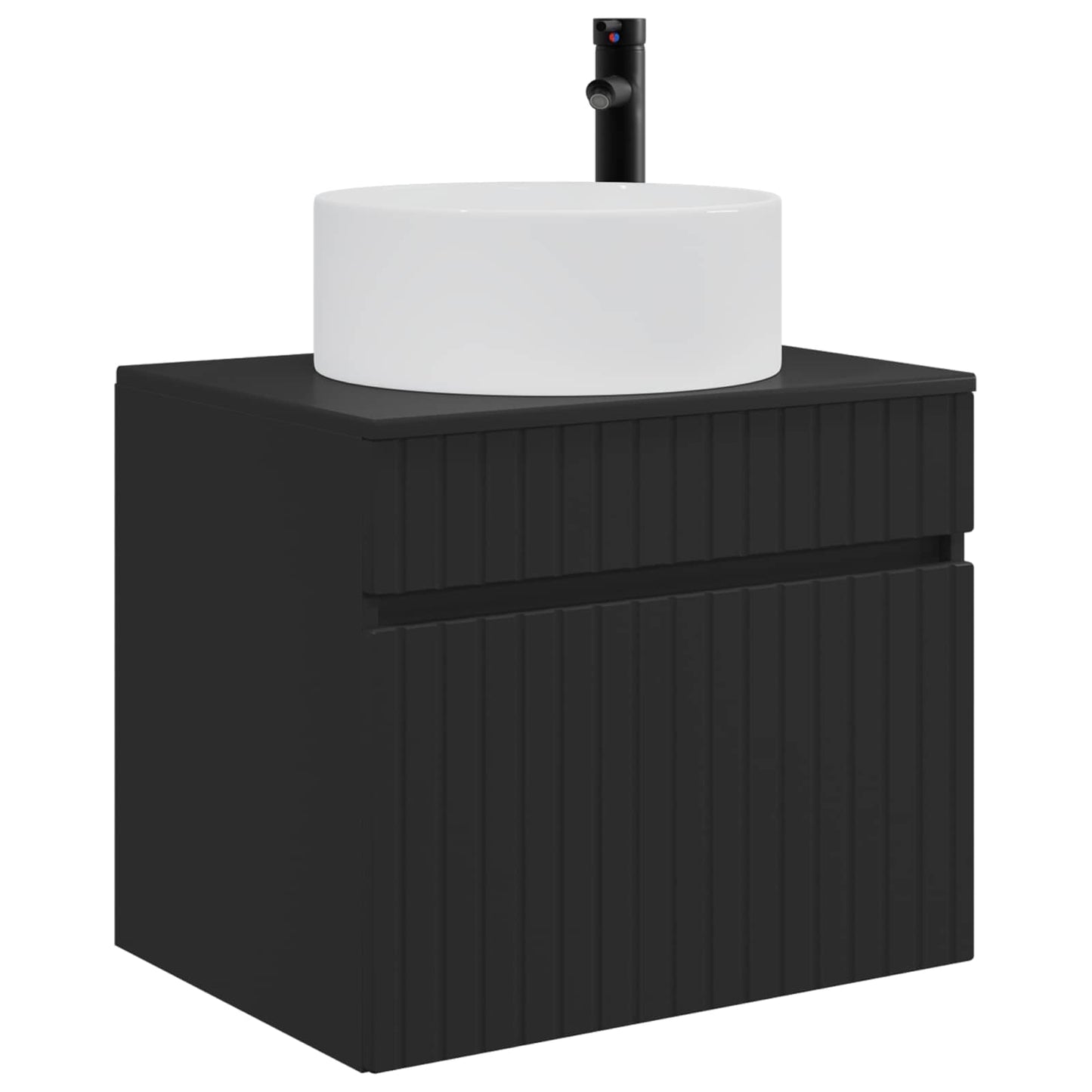 Mobiletto da Bagno a Muro Nero 59 x 44,5 x 50 cm | homemem39