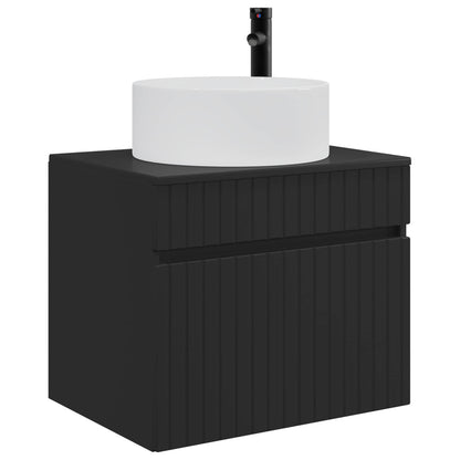 Mobiletto da Bagno a Muro Nero 59 x 44,5 x 50 cm | homemem39