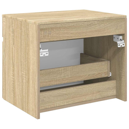 Mobiletto da Bagno a Muro Rovere Sonoma 59 x 44,5 x 50 cm | homemem39