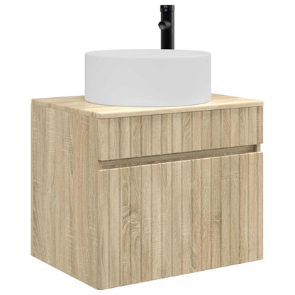 Mobiletto da Bagno a Muro Rovere Sonoma 59 x 44,5 x 50 cm | homemem39