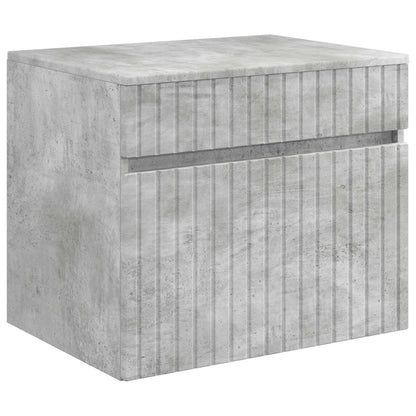 Mobiletto da Bagno a Muro Grigio Cemento 59 x 44,5 x 50 cm | homemem39