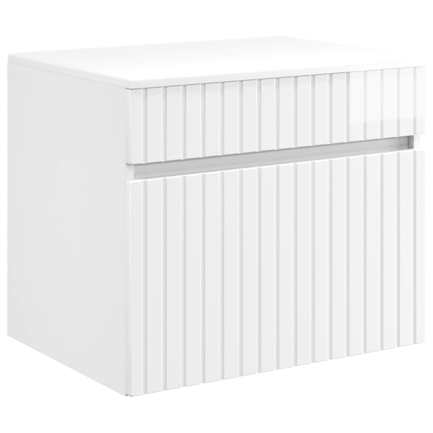 Mobiletto da Bagno a Muro Bianco Lucido 59 x 44,5 x 50 cm | homemem39