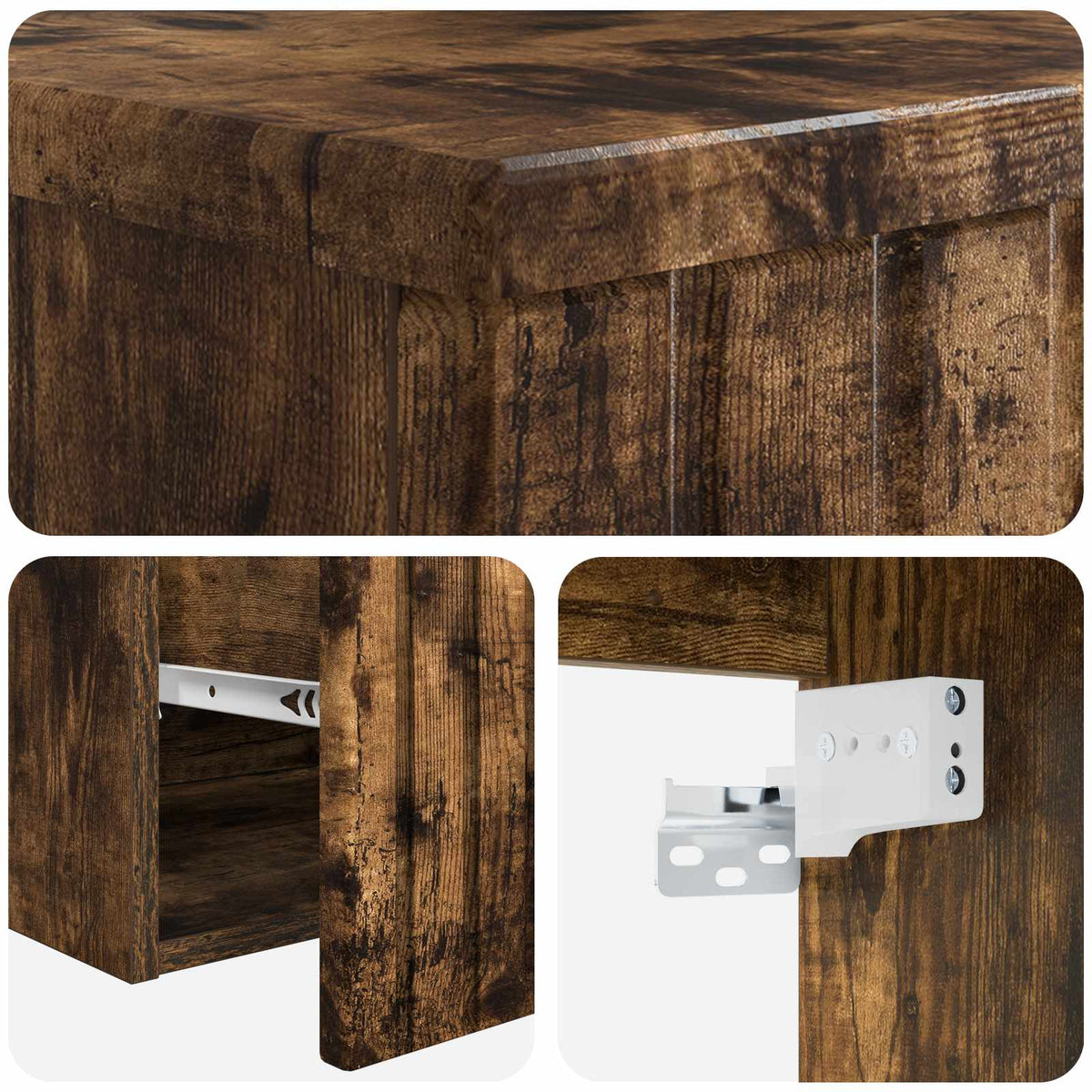 Mobiletto da Bagno a Muro Rovere Fumo 59 x 44,5 x 50 cm | homemem39
