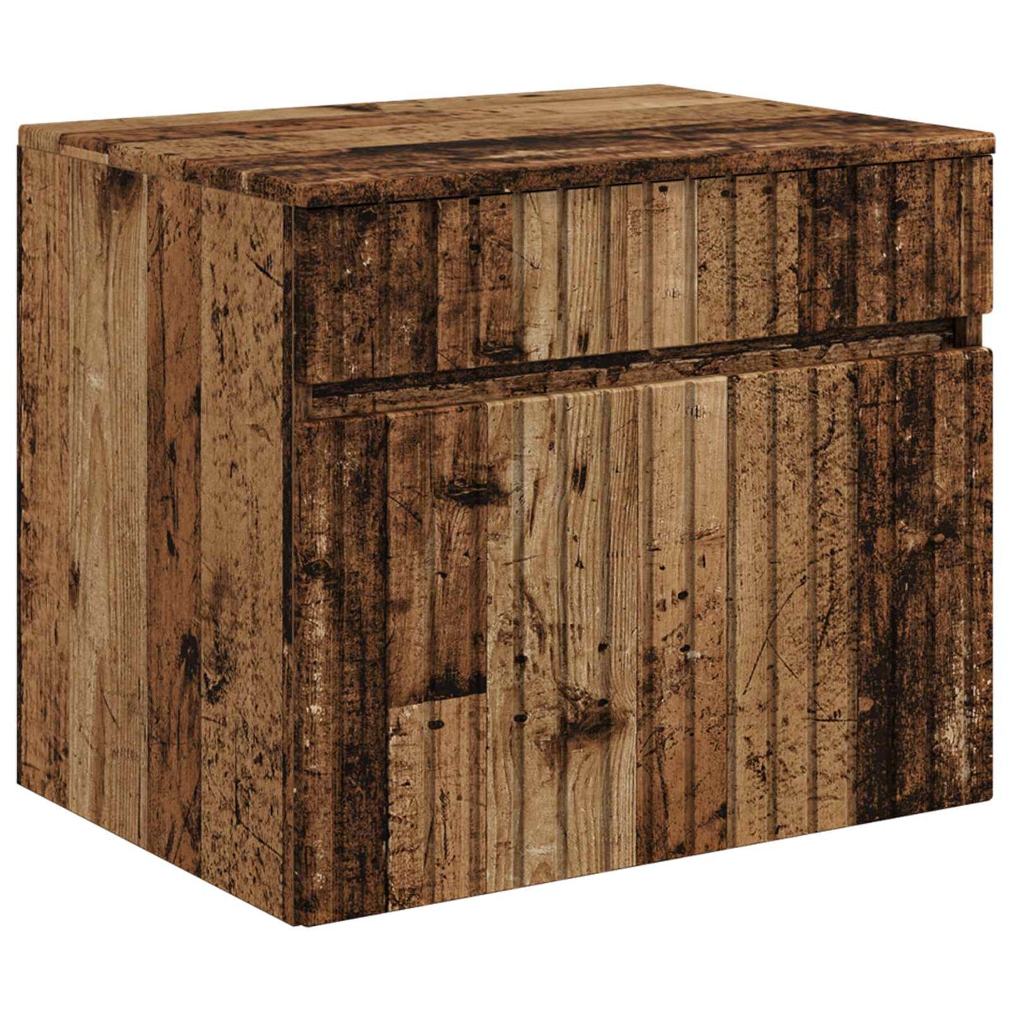 Mobiletto da Bagno a Muro Legno antico 59 x 44,5 x 50 cm | homemem39