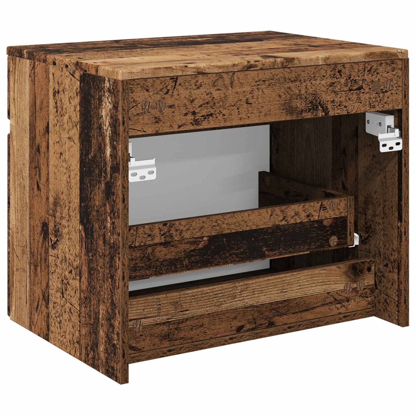 Mobiletto da Bagno a Muro Legno antico 59 x 44,5 x 50 cm | homemem39