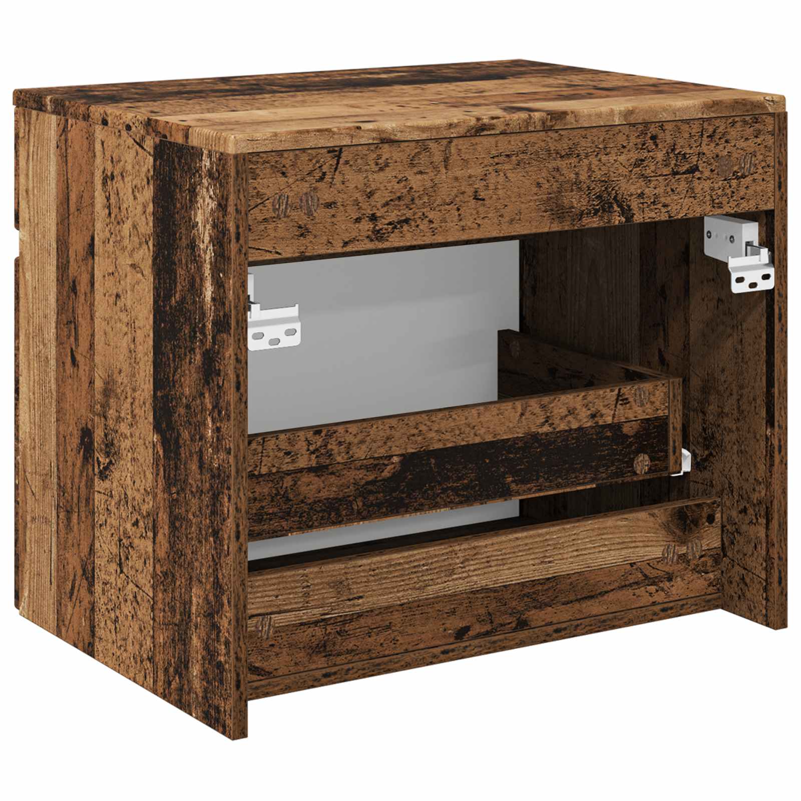 Mobiletto da Bagno a Muro Legno antico 59 x 44,5 x 50 cm | homemem39