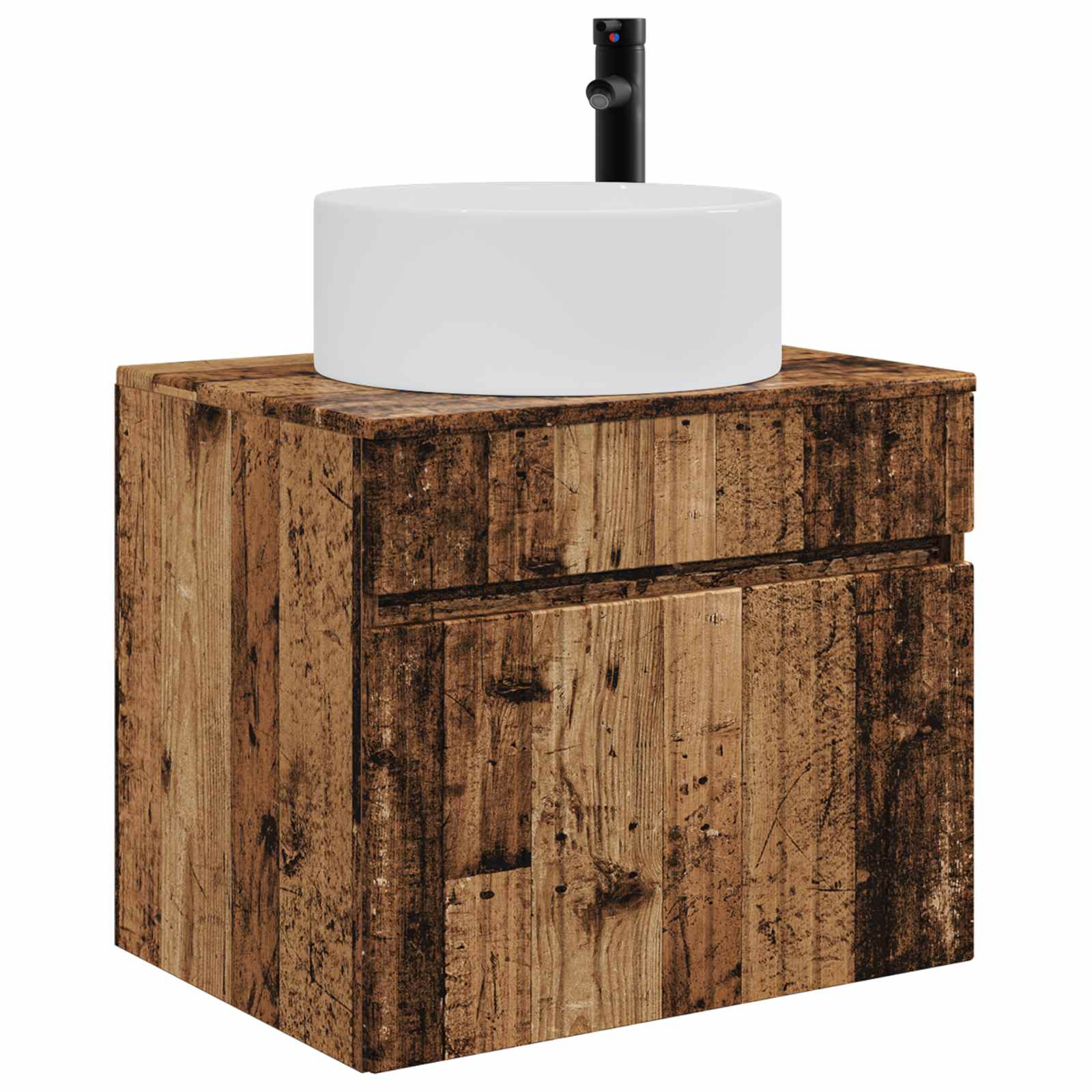 Mobiletto da Bagno a Muro Legno antico 59 x 44,5 x 50 cm | homemem39