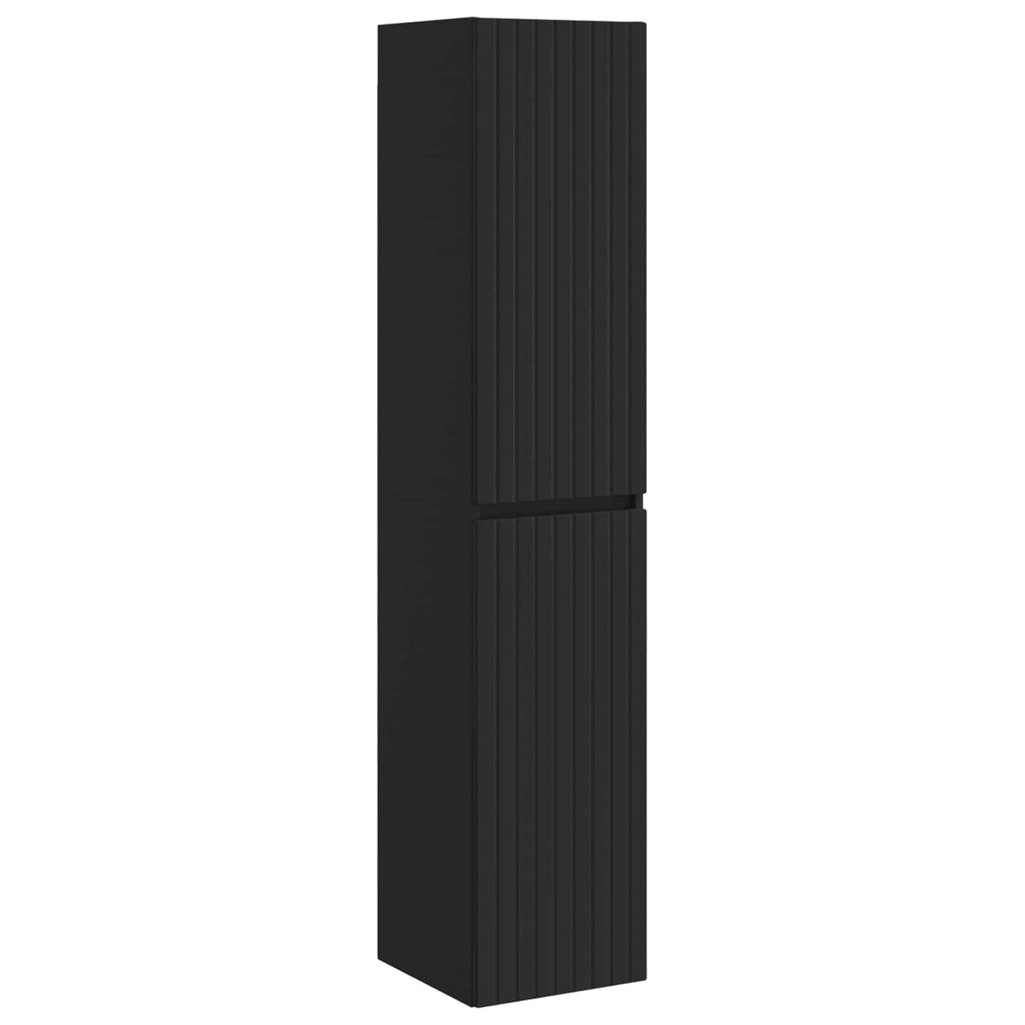 Mobiletto da Bagno a Muro Nero 33 x 34,5 x 160 cm | homemem39
