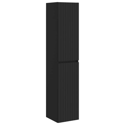 Mobiletto da Bagno a Muro Nero 33 x 34,5 x 160 cm | homemem39