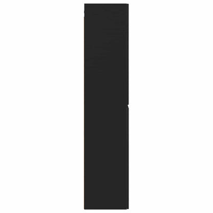 Mobiletto da Bagno a Muro Nero 33 x 34,5 x 160 cm | homemem39