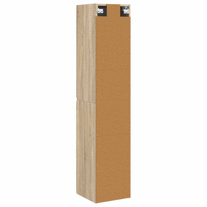 Mobiletto da Bagno a Muro Rovere Sonoma 33 x 34,5 x 160 cm | homemem39