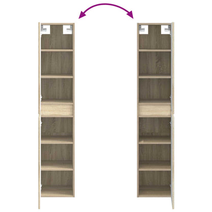 Mobiletto da Bagno a Muro Rovere Sonoma 33 x 34,5 x 160 cm | homemem39