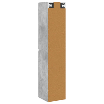 Mobiletto da Bagno a Muro Grigio Cemento 33 x 34,5 x 160 cm | homemem39