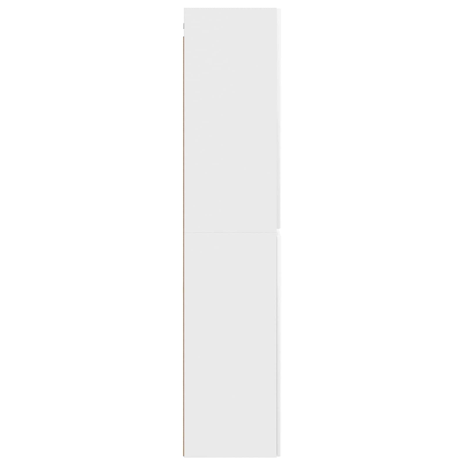 Mobiletto da Bagno a Muro Bianco Lucido 33 x 34,5 x 160 cm | homemem39