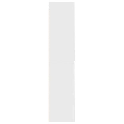 Mobiletto da Bagno a Muro Bianco Lucido 33 x 34,5 x 160 cm | homemem39