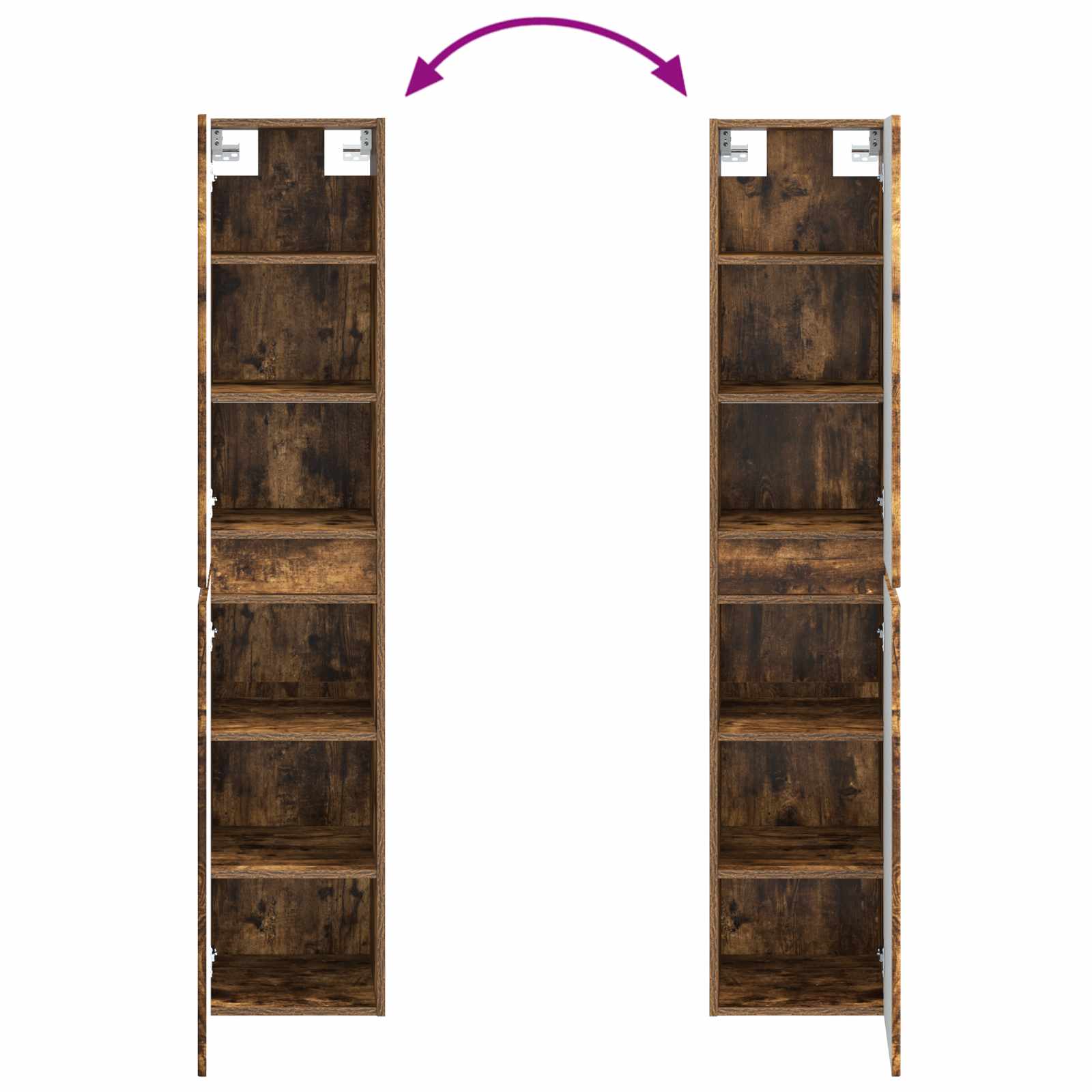 Mobiletto da Bagno a Muro Rovere Fumo 33 x 34,5 x 160 cm | homemem39