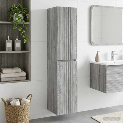 Mobiletto da Bagno a Muro Sonoma grigio 33 x 34,5 x 160 cm | homemem39