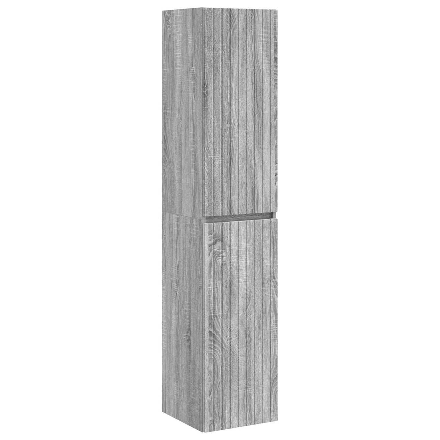 Mobiletto da Bagno a Muro Sonoma grigio 33 x 34,5 x 160 cm | homemem39