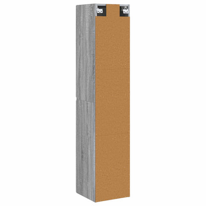 Mobiletto da Bagno a Muro Sonoma grigio 33 x 34,5 x 160 cm | homemem39