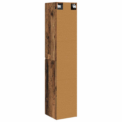 Mobiletto da Bagno a Muro Legno antico 33 x 34,5 x 160 cm | homemem39