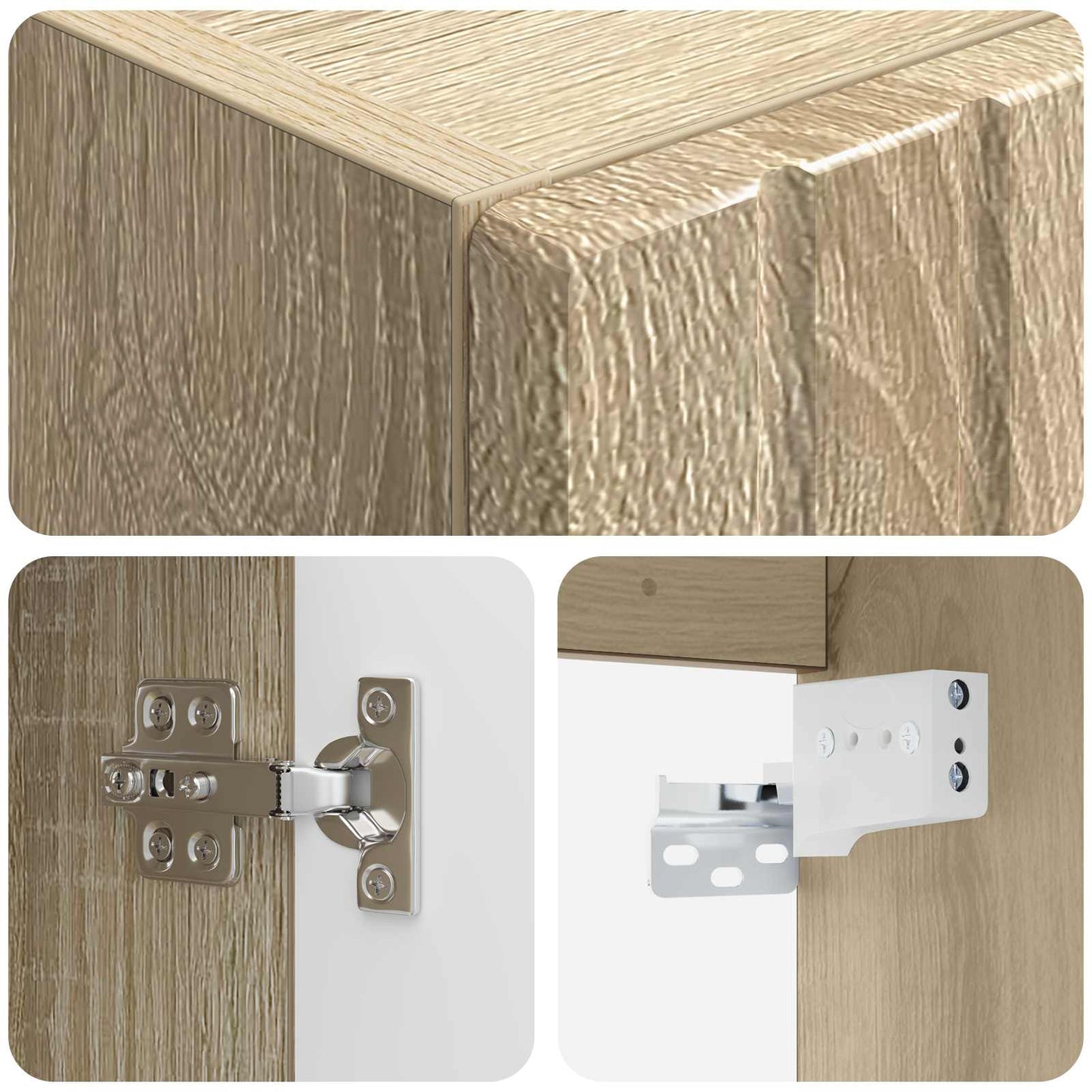 Mobiletto da Bagno a Muro Rovere Sonoma 33 x 34,5 x 100 cm | homemem39
