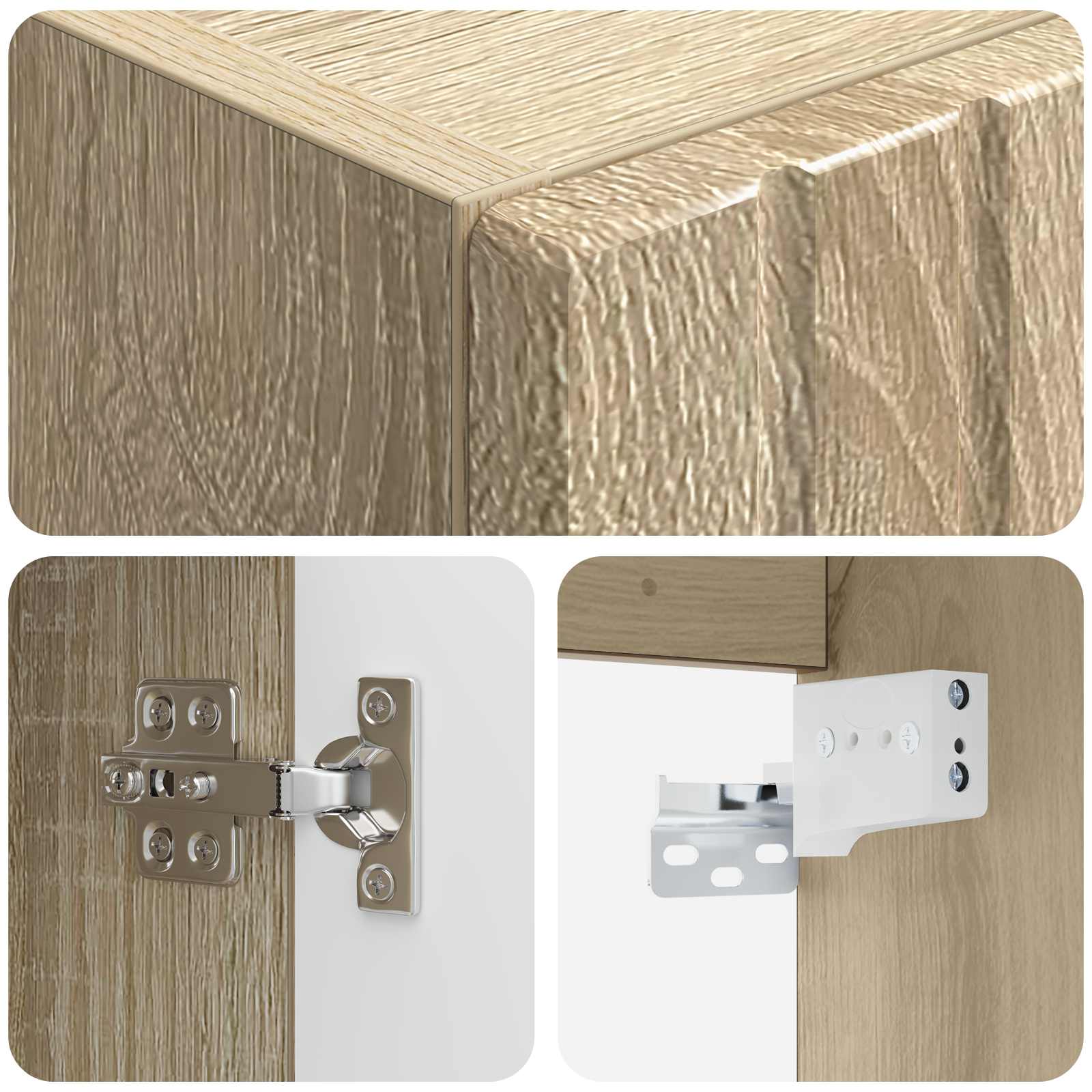 Mobiletto da Bagno a Muro Rovere Sonoma 33 x 34,5 x 100 cm | homemem39